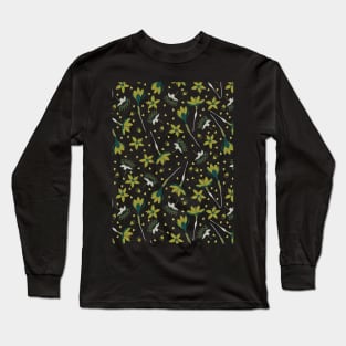 Crocus flower green Long Sleeve T-Shirt